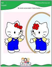 okul öncesi İki Resim Arasındaki Farkı Bul